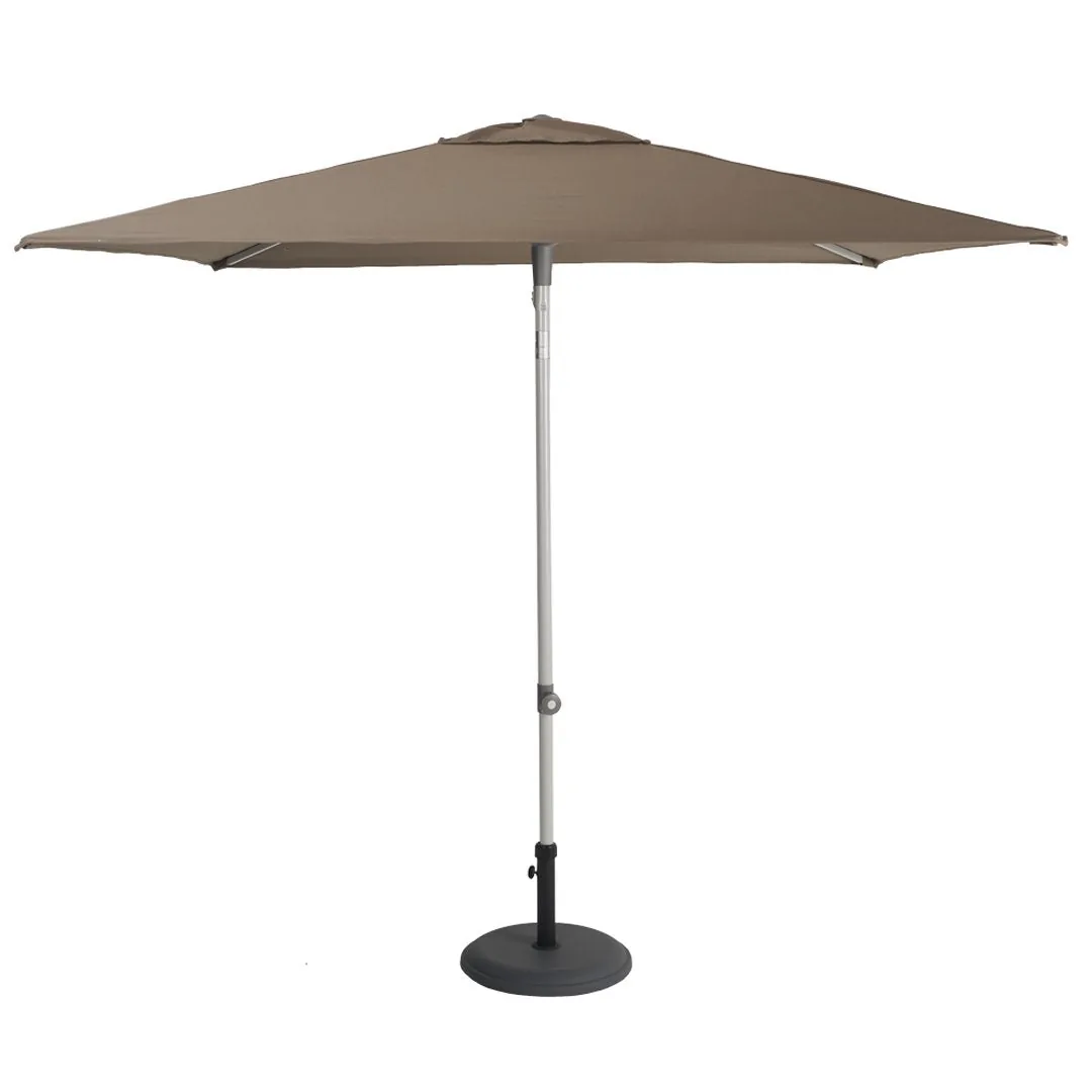 Brezza - Ombrellone da giardino a palo centrale quadrato taupe