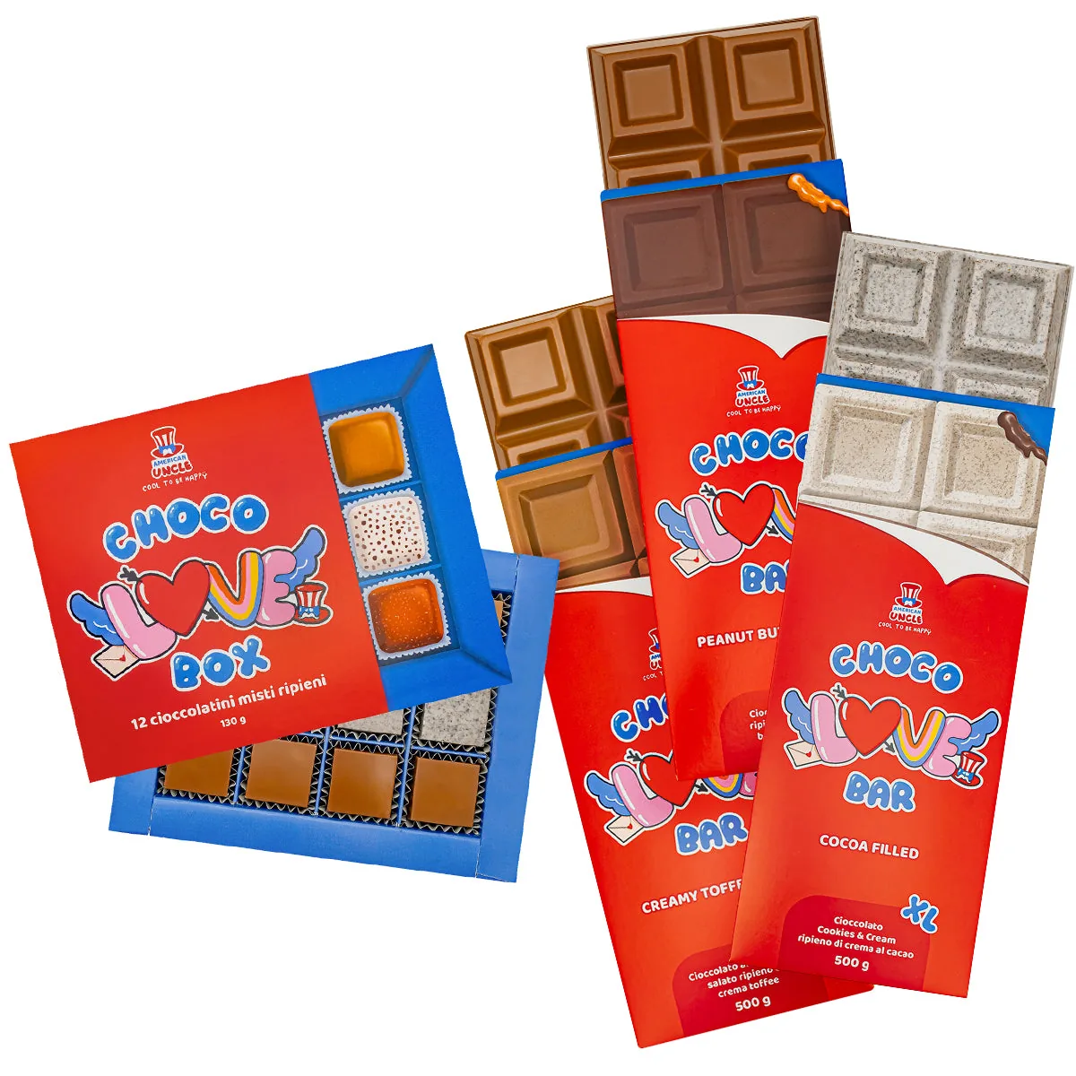 Choco Love Box + 3 XL Choco Love Bar