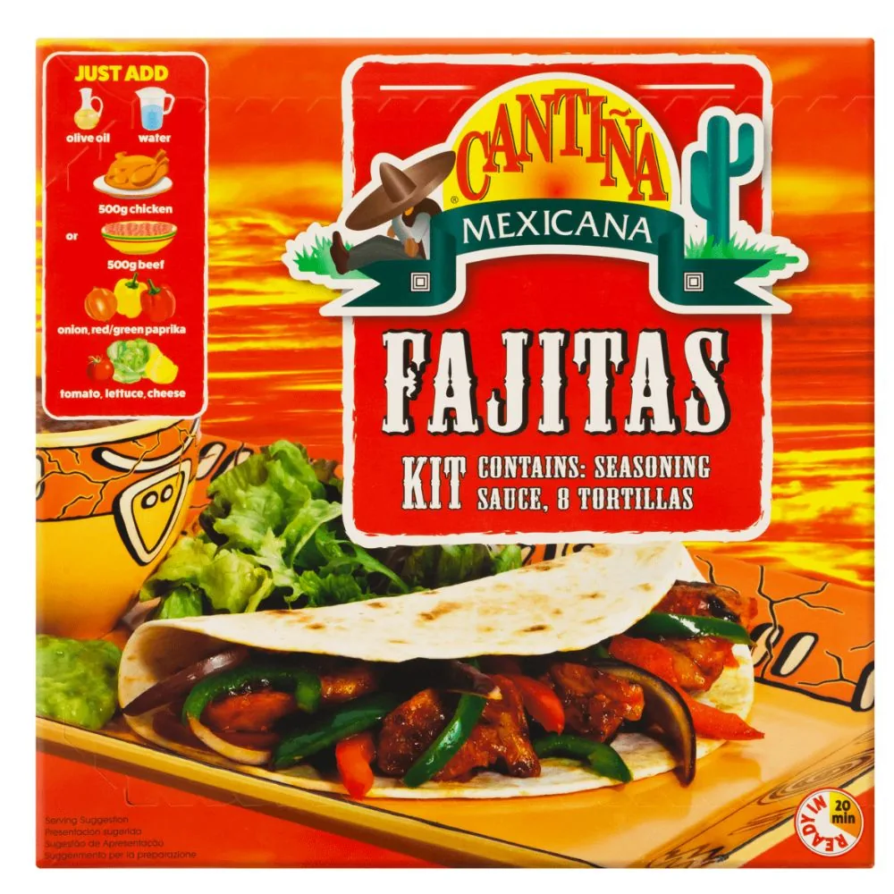 Cantina Mexicana Fajitas Kit, kit pour fajitas de 525g
