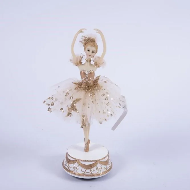 Carillon Ballerina H 33CM Crema-Oro
