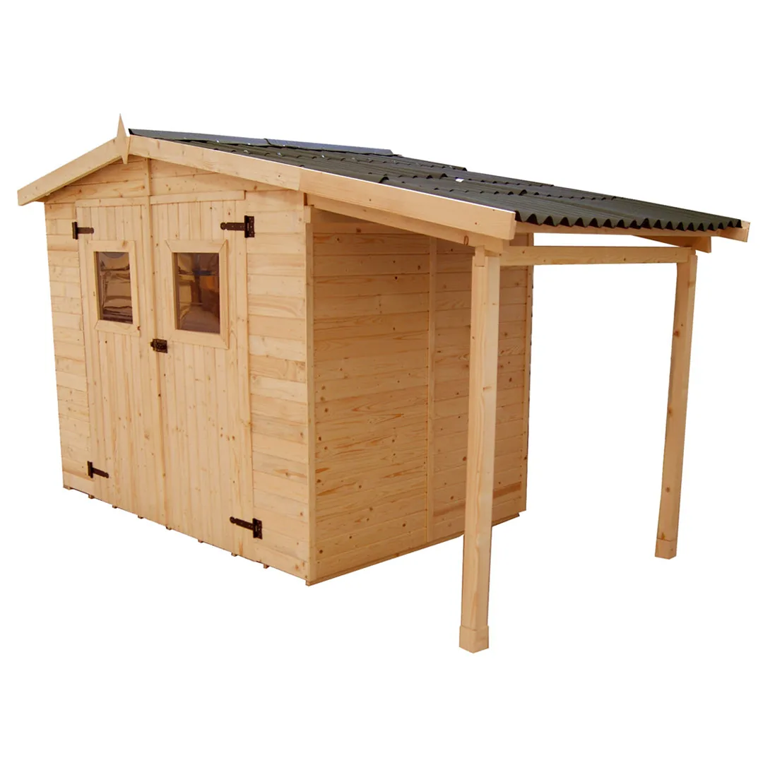 Casetta da Giardino con Legnaia Laterale 3 x 1,6 m