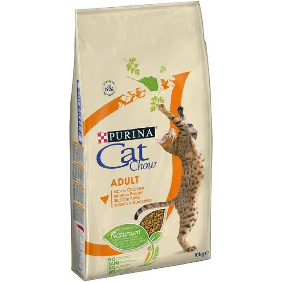 Cat Chow - Cibo per gatti adulti al pollo 10 kg