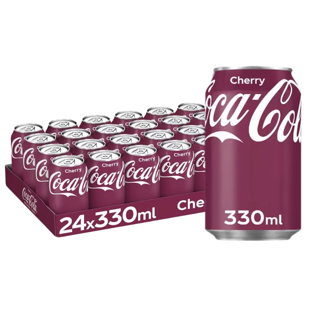 Coca Cola Cherry, boisson à la cerise de 330ml (paquet de 24)
