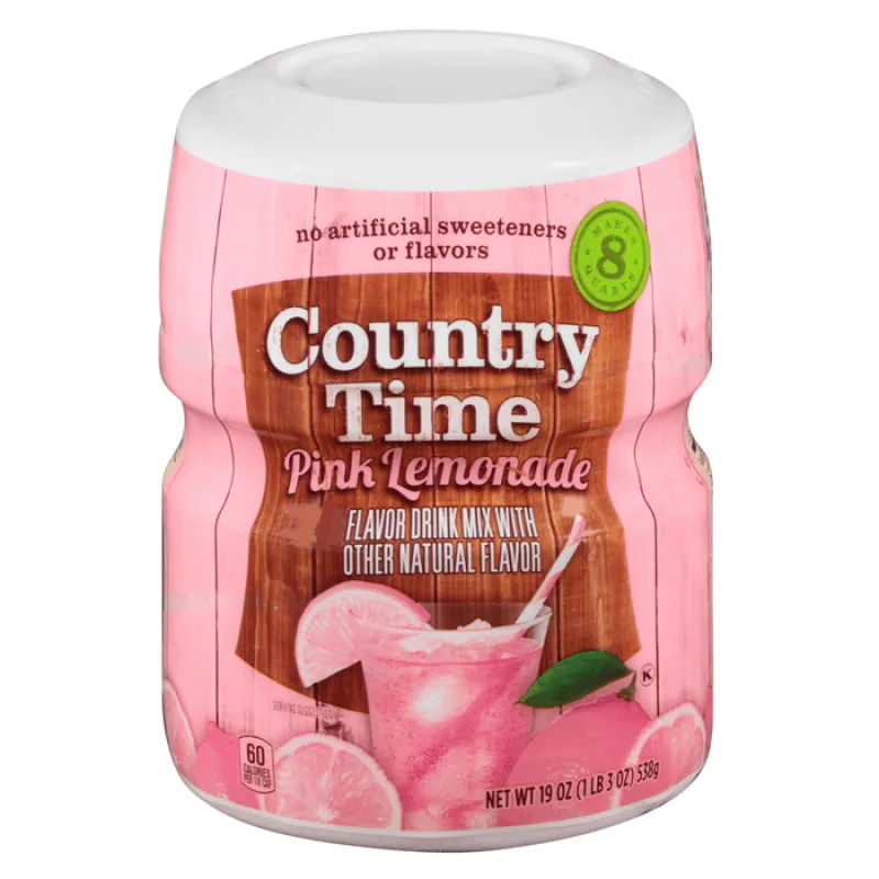 Country Time Pink Lemonade, préparation en poudre pour boissons à la limonade rose de 538g