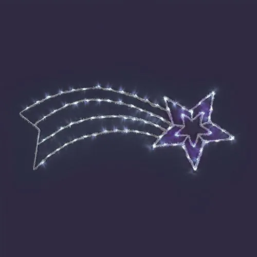 Decorazione Luminosa Stella Cometa a Led Bianco 96 cm