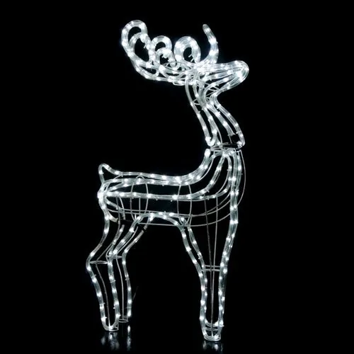 Decorazione Natalizia Renna 3D 300 Led Bianco
