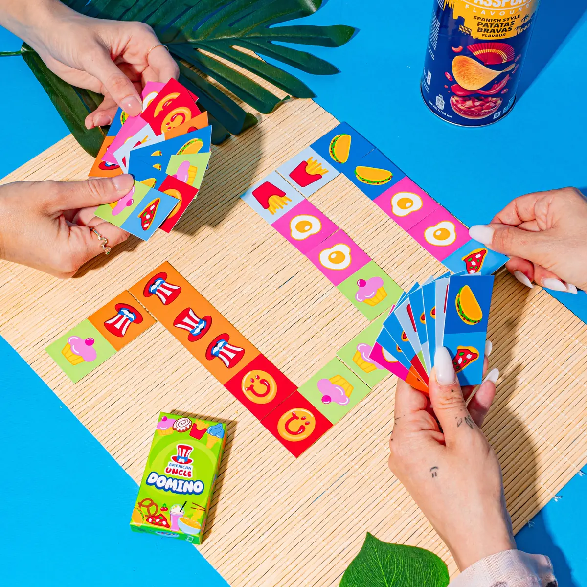 American Uncle Jeu de dominos, ensemble de jeu avec 28 tuiles