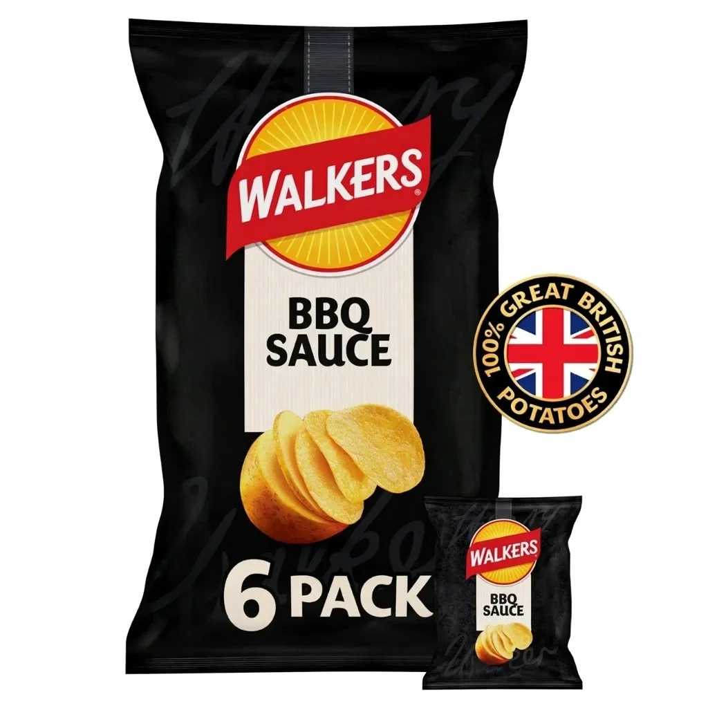 Walkers BBQ Multipack Crisps 6 per pack