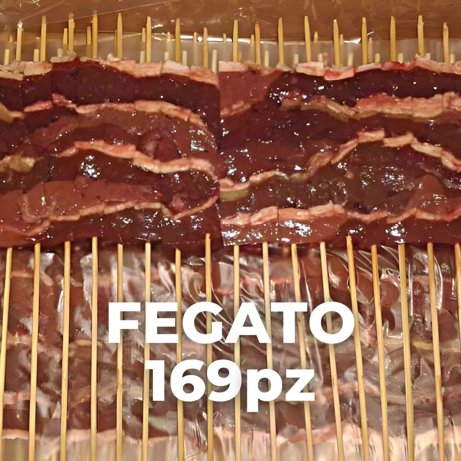 169pz Arrosticini FEGATO bovino, grasso ovino e cipolla