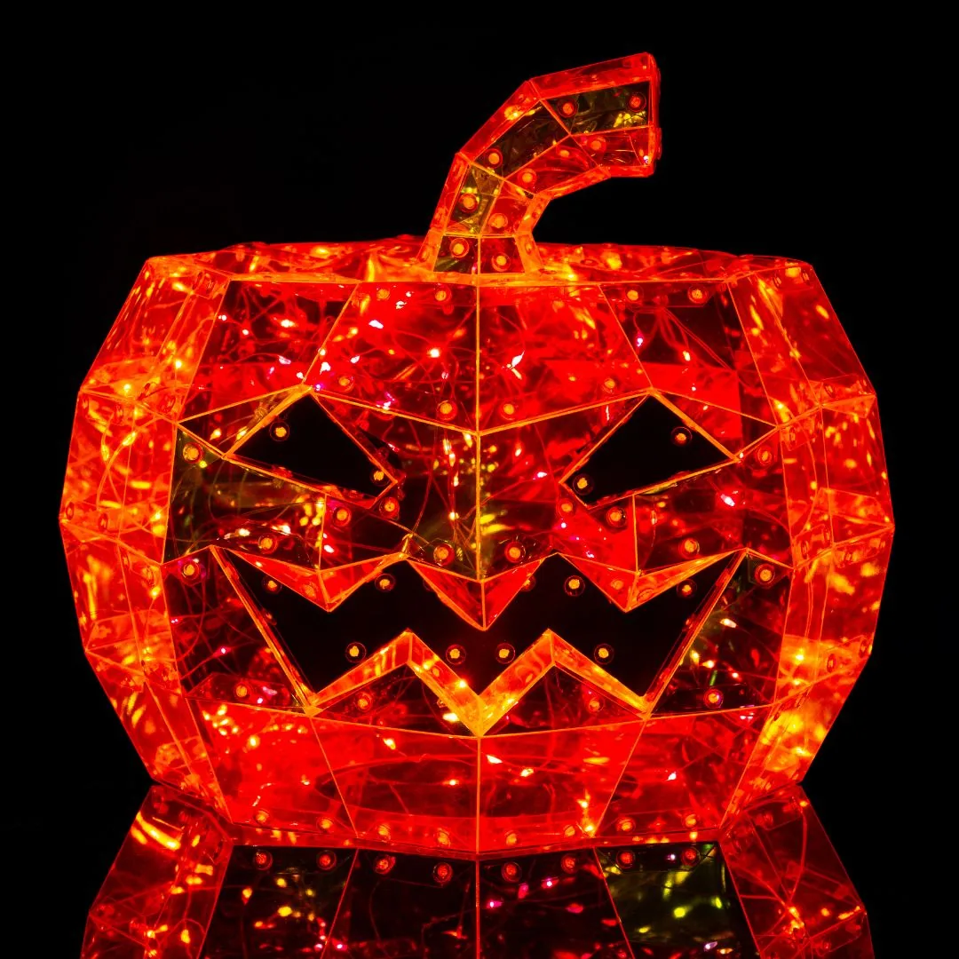 Zucca di Halloween luminosa iridescente