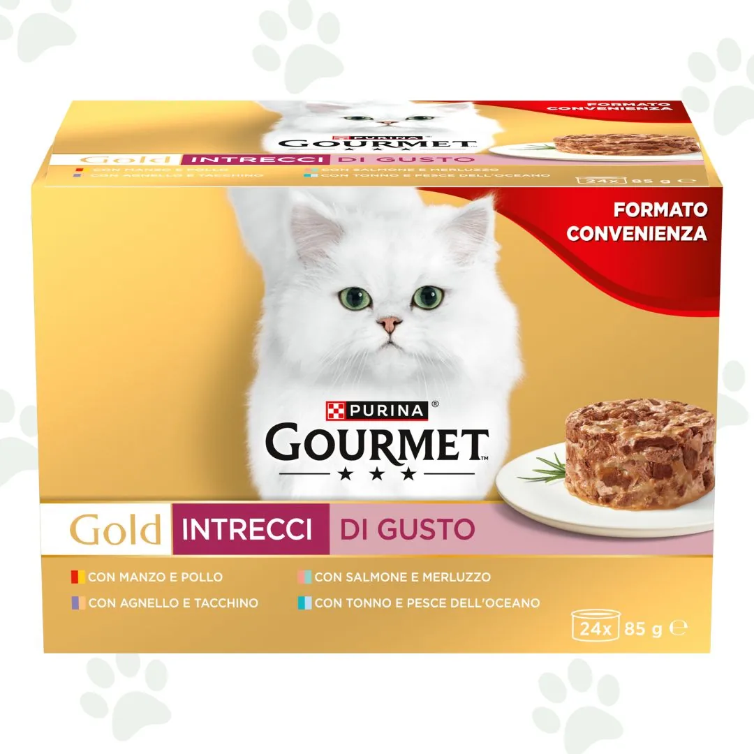 Gourmet Gold -  Intrecci di Gusto multipack 24x85g cibo umido per gatti