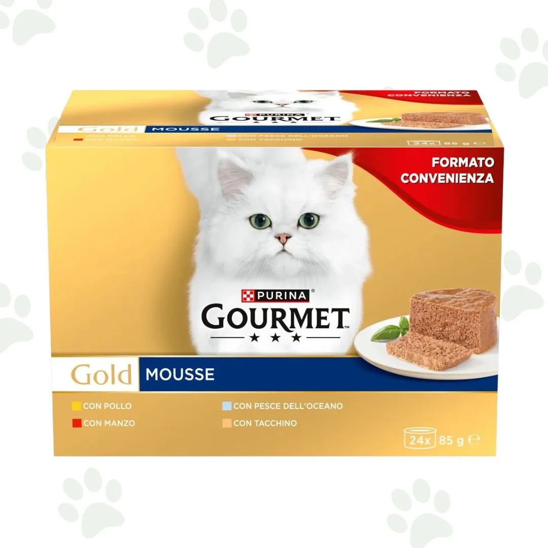 Gourmet Gold -  Mousse multipack 24x85g cibo umido per gatti