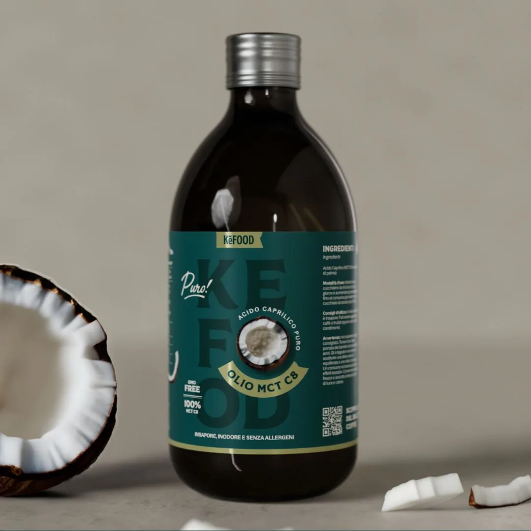 OLIO MCT C8 PURO 500ML PER BULLETPROOF COFFEE DIETA CHETOGENICA