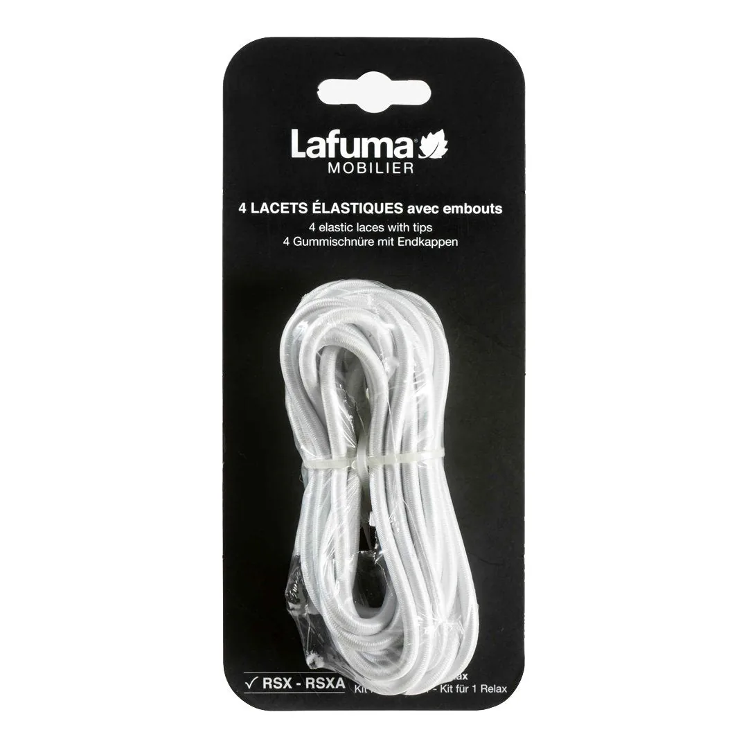 Lafuma 4 Lacci Elastici Colore Bianco - Ricambio per RSX e RSXA
