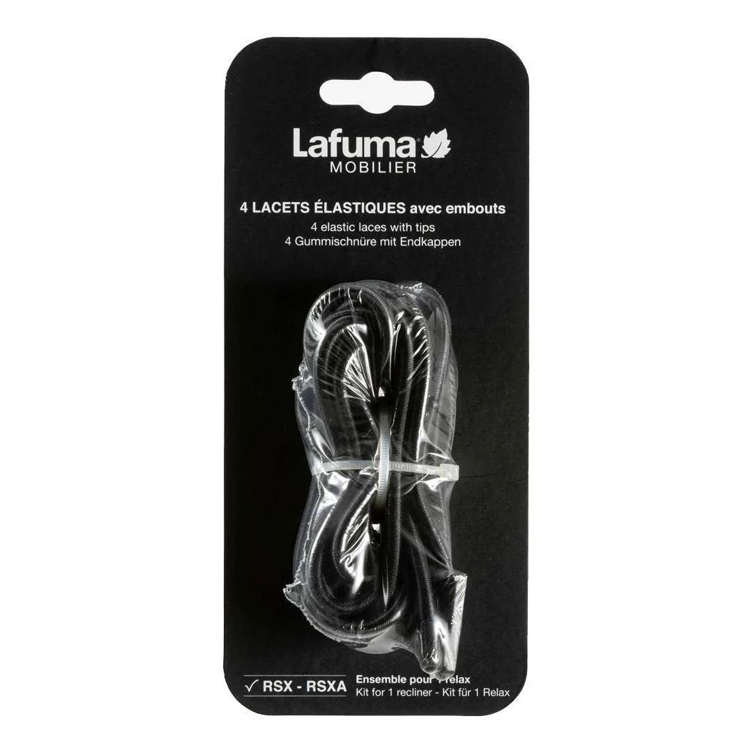 Lafuma 4 Lacci Elastici Colore Nero - Ricambio per RSX e RSXA