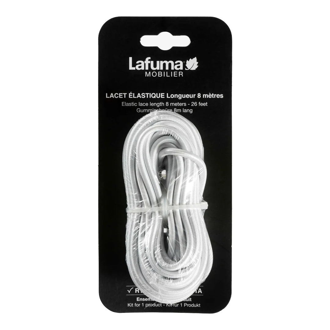 LAFUMA LACCI IN GOMMA SEDIA A SDRAIO SIESTA 8 METRI BIANCO
