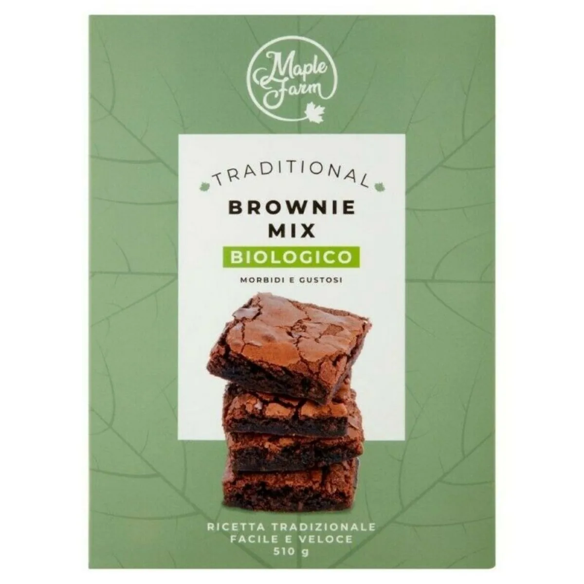 Mélange pour brownies traditionnels à l'érable, préparation pour brownies biologiques de 510g