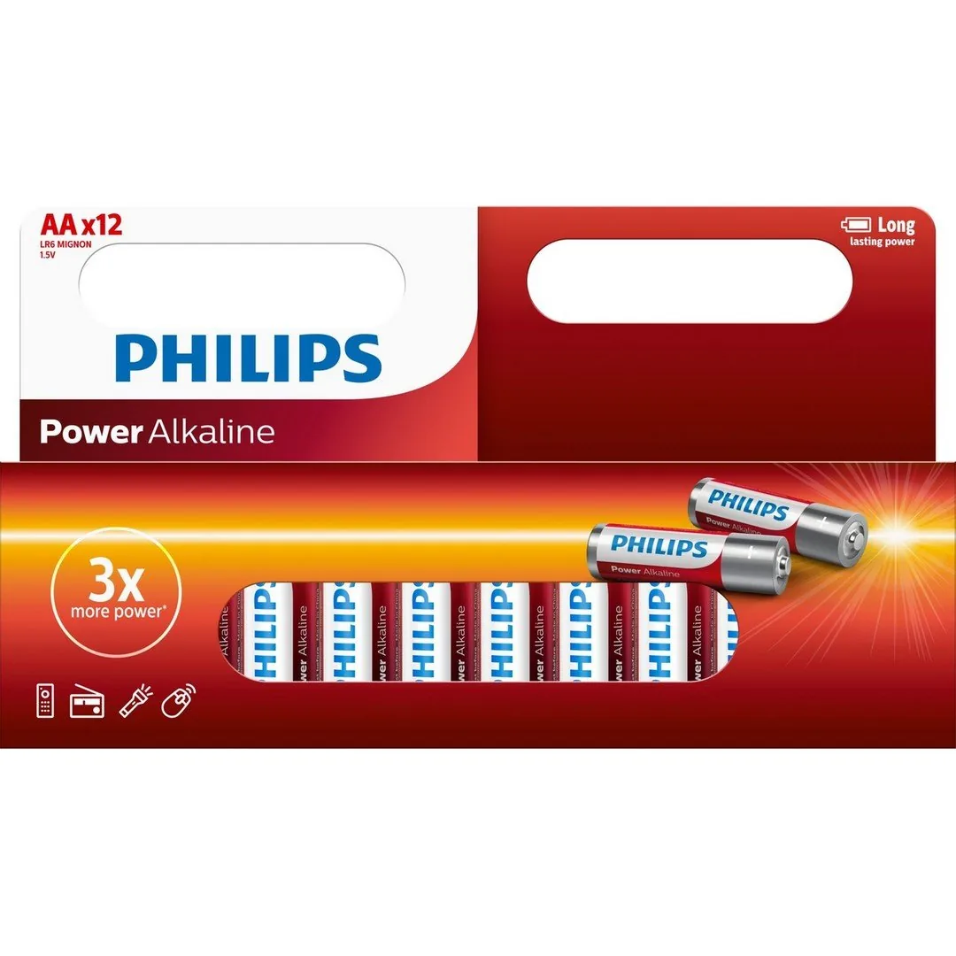 Philips confezione risparmio 12 Batterie AA