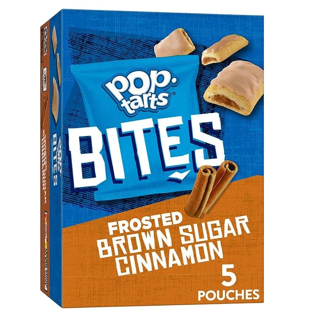Pop Tarts Bites Frosted Brown Sugar Cinnamon, biscuits fourrés à la cannelle dans un emballage de 200g (5x40g)