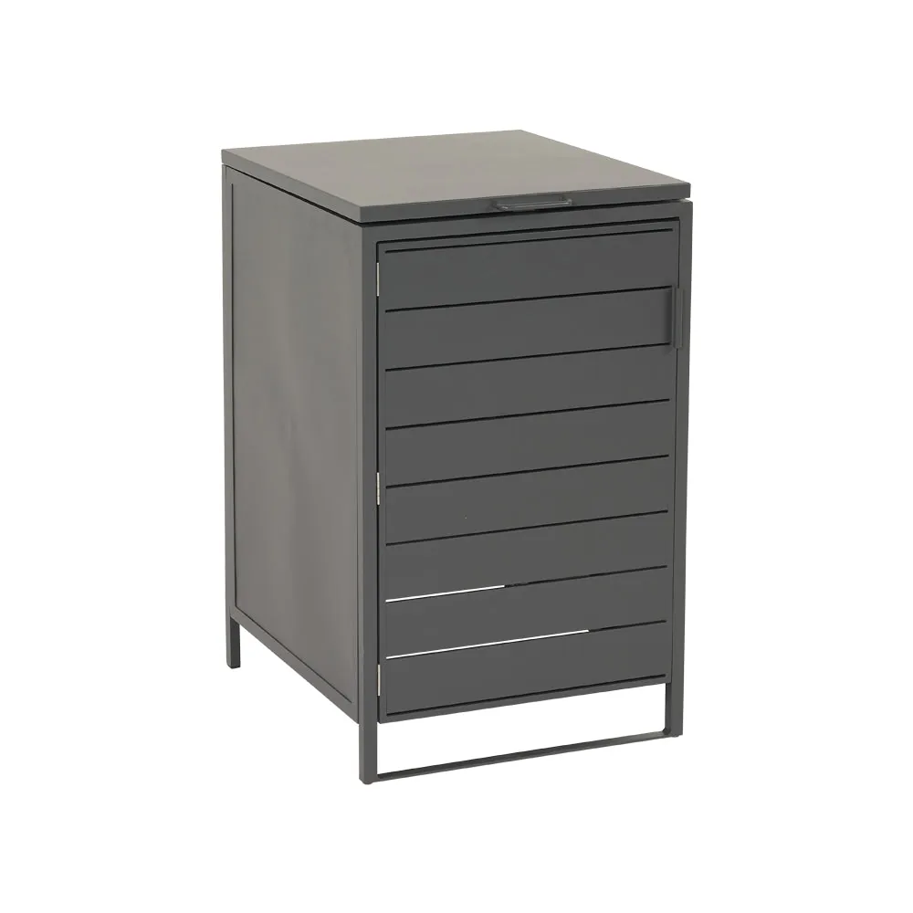 Porta bidone 140 litri in alluminio antracite