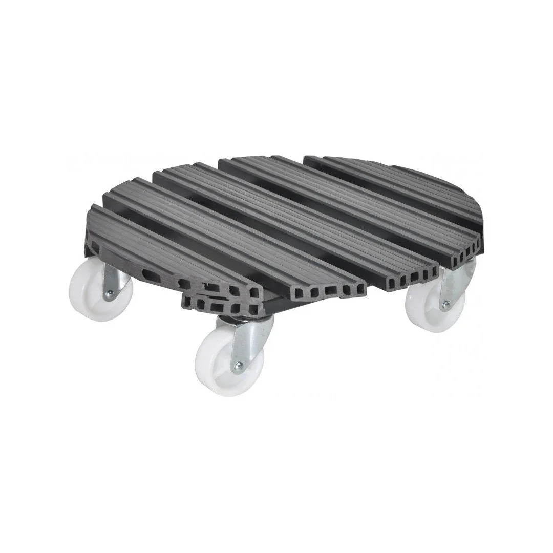 PORTAVASO ROTONDO WPC ANTRACITE 38 CM CON RUOTE