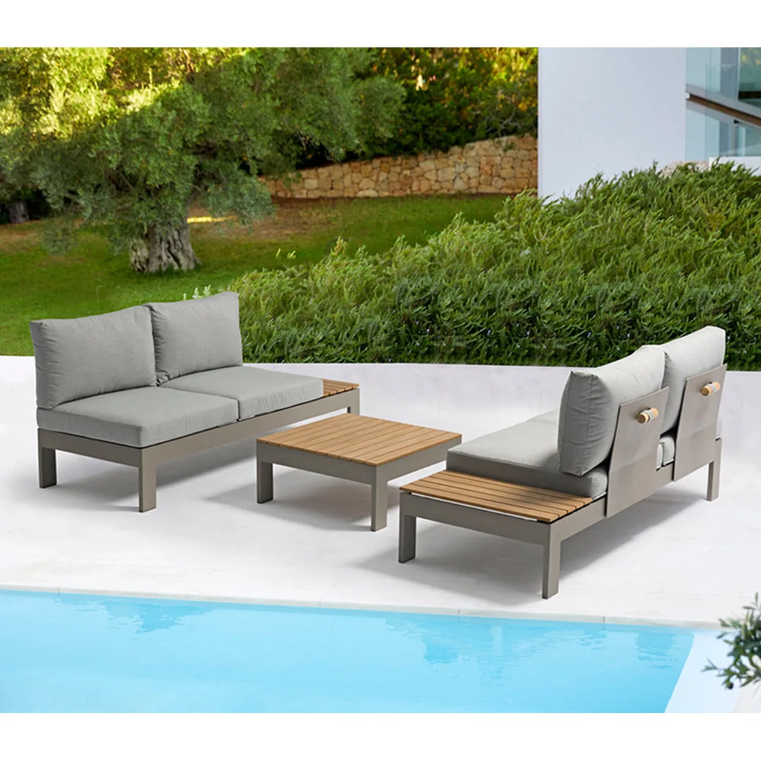 Bellini - Salotto da giardino componibile 4 posti con tavolino