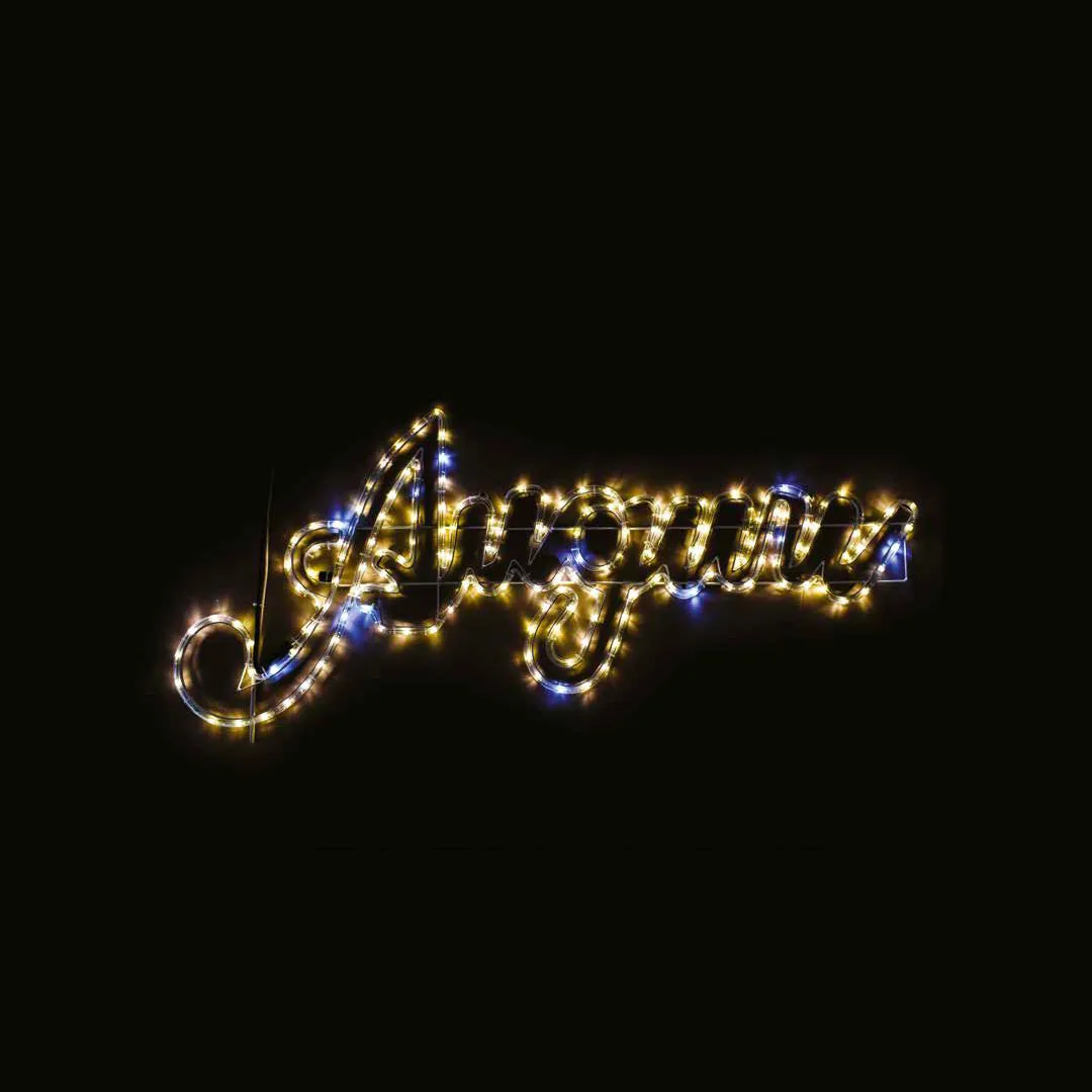Scritta "Auguri" luminosa da esterno  - Scritta LED