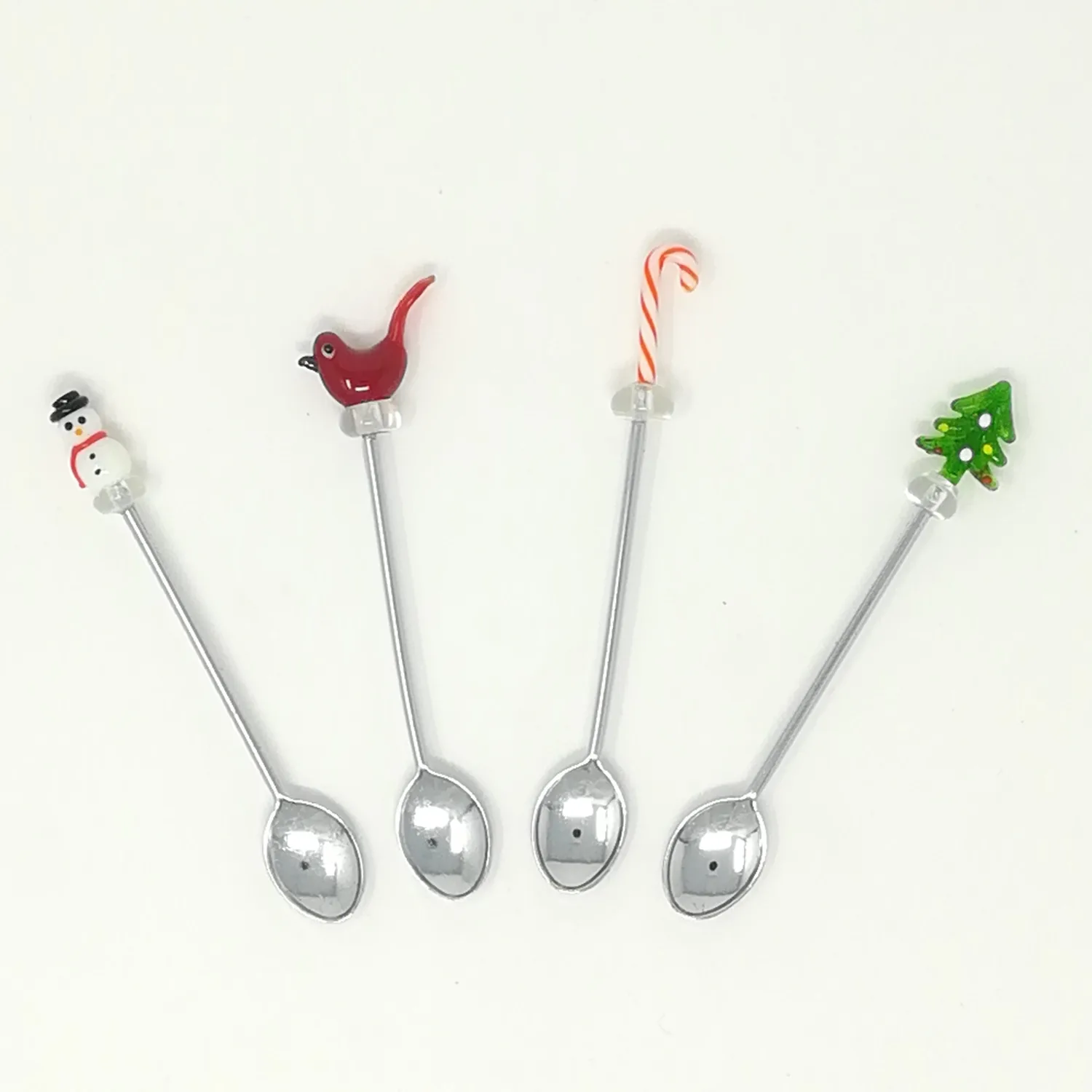 Set 4 Cucchiaini Decori Natalizi
