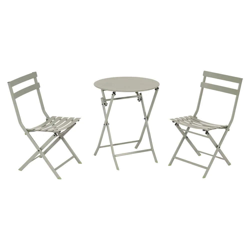 Click - Set da balcone in ferro color verde salvia