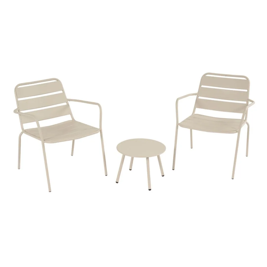 Janet - Set da balcone in ferro sabbia