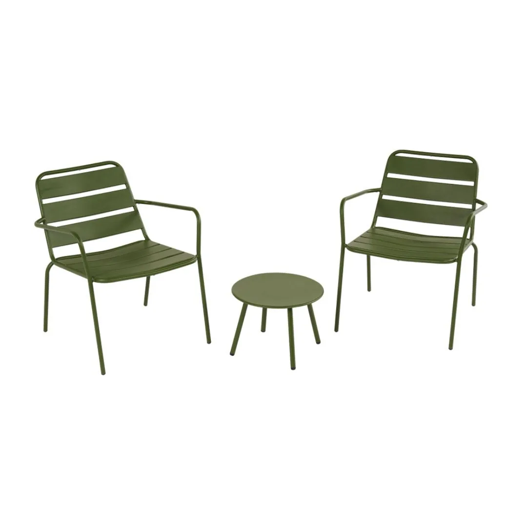 Janet - Set da balcone in ferro verde
