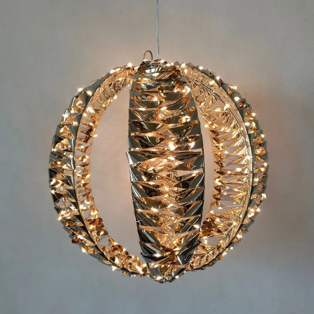 Sfera decorativa oro con LED