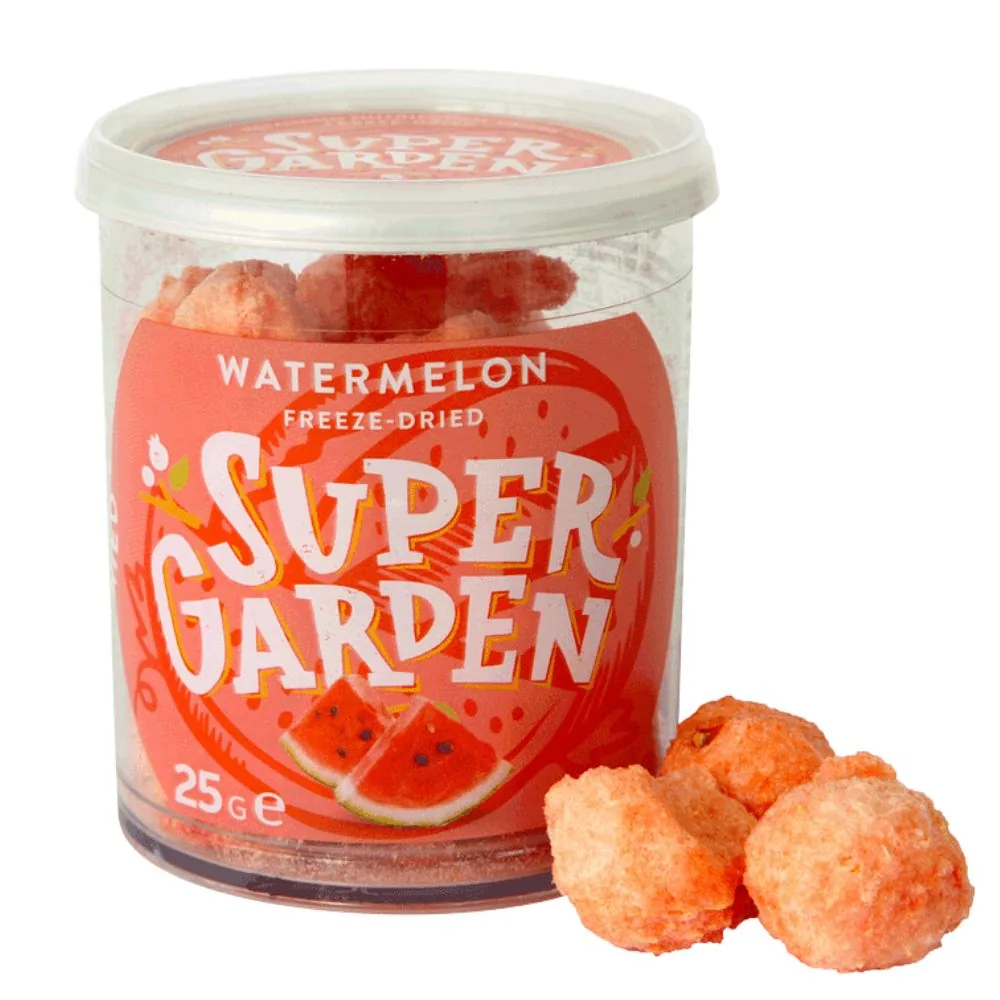 Super Garden Watermelon lyophilisé, pastèque lyophilisée de 25g