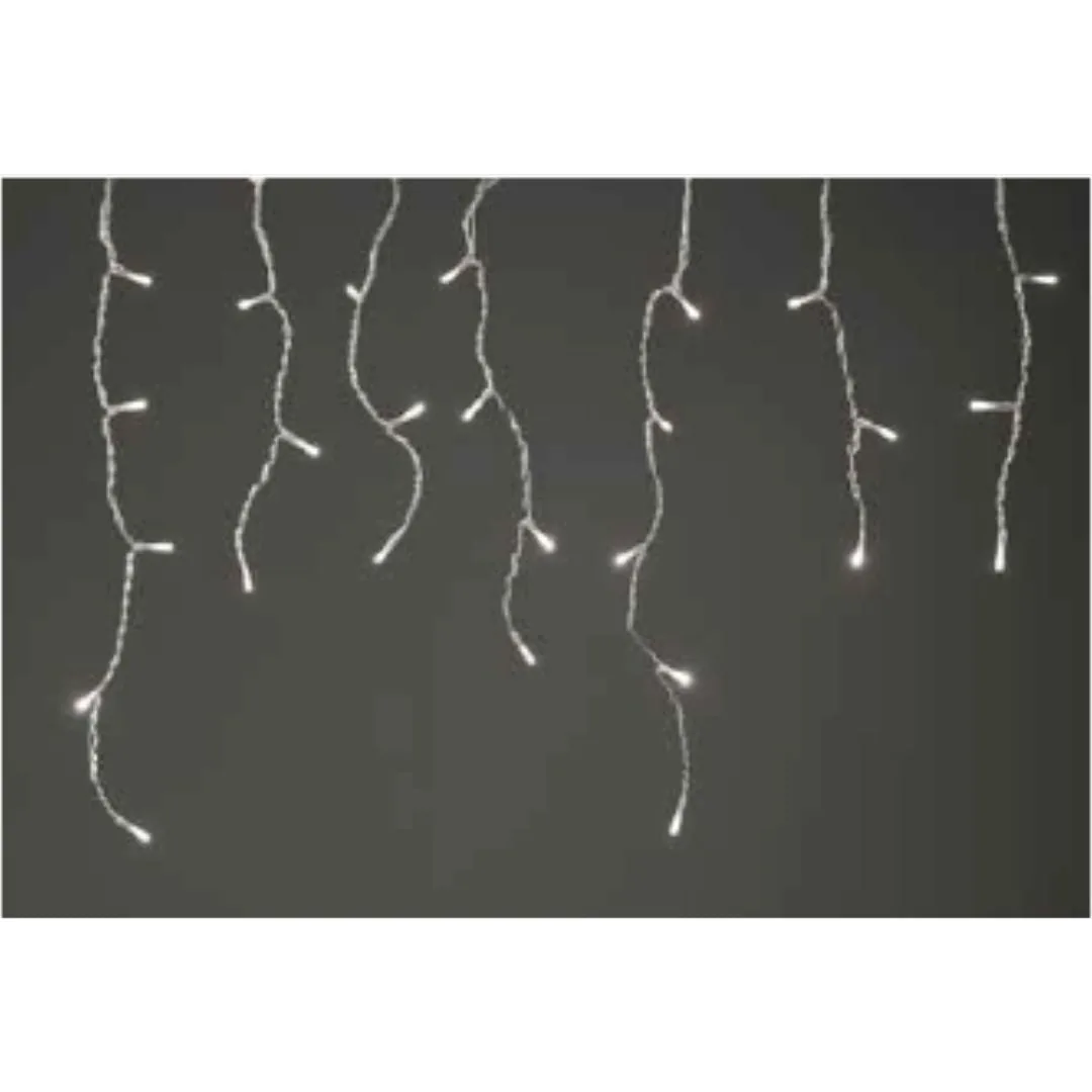 Tenda a stalattiti 180 LED bianco caldo collegabili