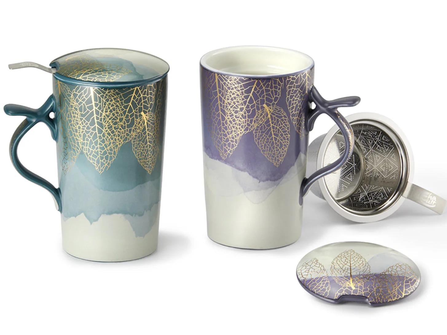 TISANIERA  TEAMUG  diversi colori - GOLDEN LEAF - CHA CULT