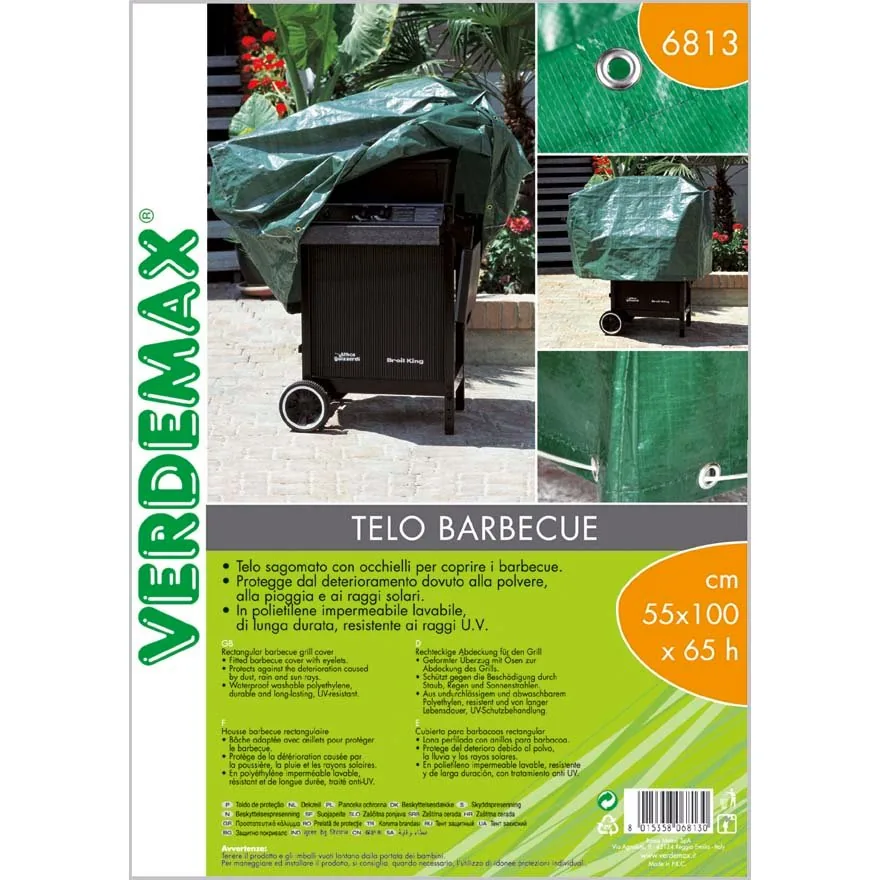 VERDEMAX TELO COPRI BARBECUE SAGOMATO 55X100X65 - 6813