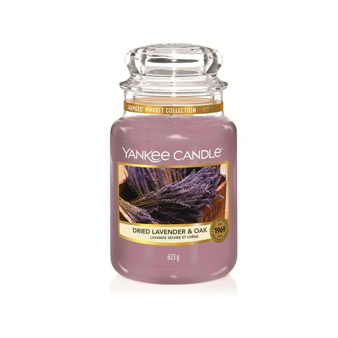 YANKEE CANDLE CANDELA GIARA CLASSICA GRANDE DRIED LAVENDER&OAK