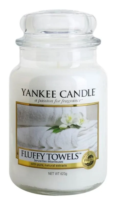YANKEE CANDLE CANDELA GIARA CLASSICA GRANDE FLUFFY TOWELS