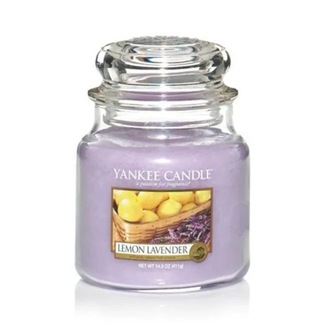YANKEE CANDLE CANDELA GIARA CLASSICA MEDIA LIMONE E LAVANDA