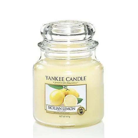 YANKEE CANDLE CANDELA GIARA CLASSICA MEDIA SICILIAN LEMON