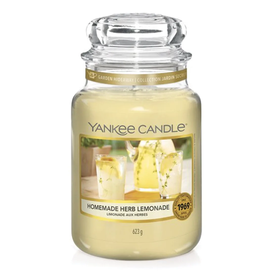 YANKEE CANDLE CANDELA GIARA GRANDE HOMEMADE HERB LEMONADE