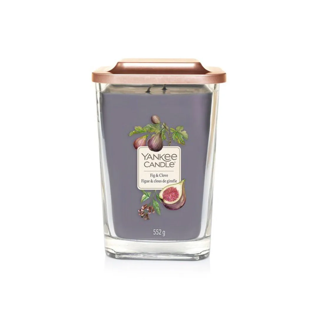 YANKEE CANDLE CANDELA GRANDE A 2 STOPPINI FIG & CLOVE
