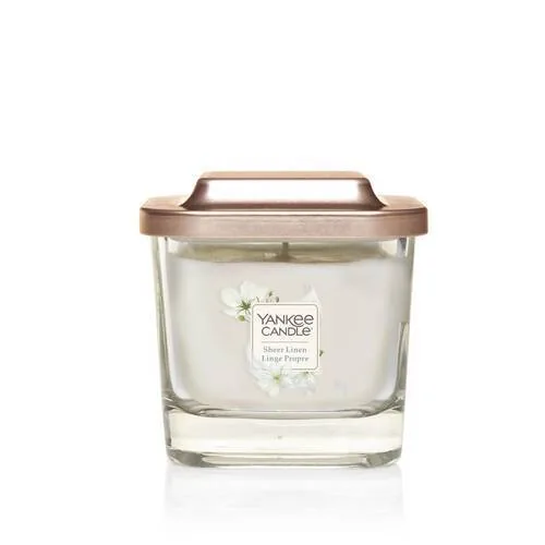 YANKEE CANDLE CANDELA PICCOLA UNO STOPPINO SHEER LINEN